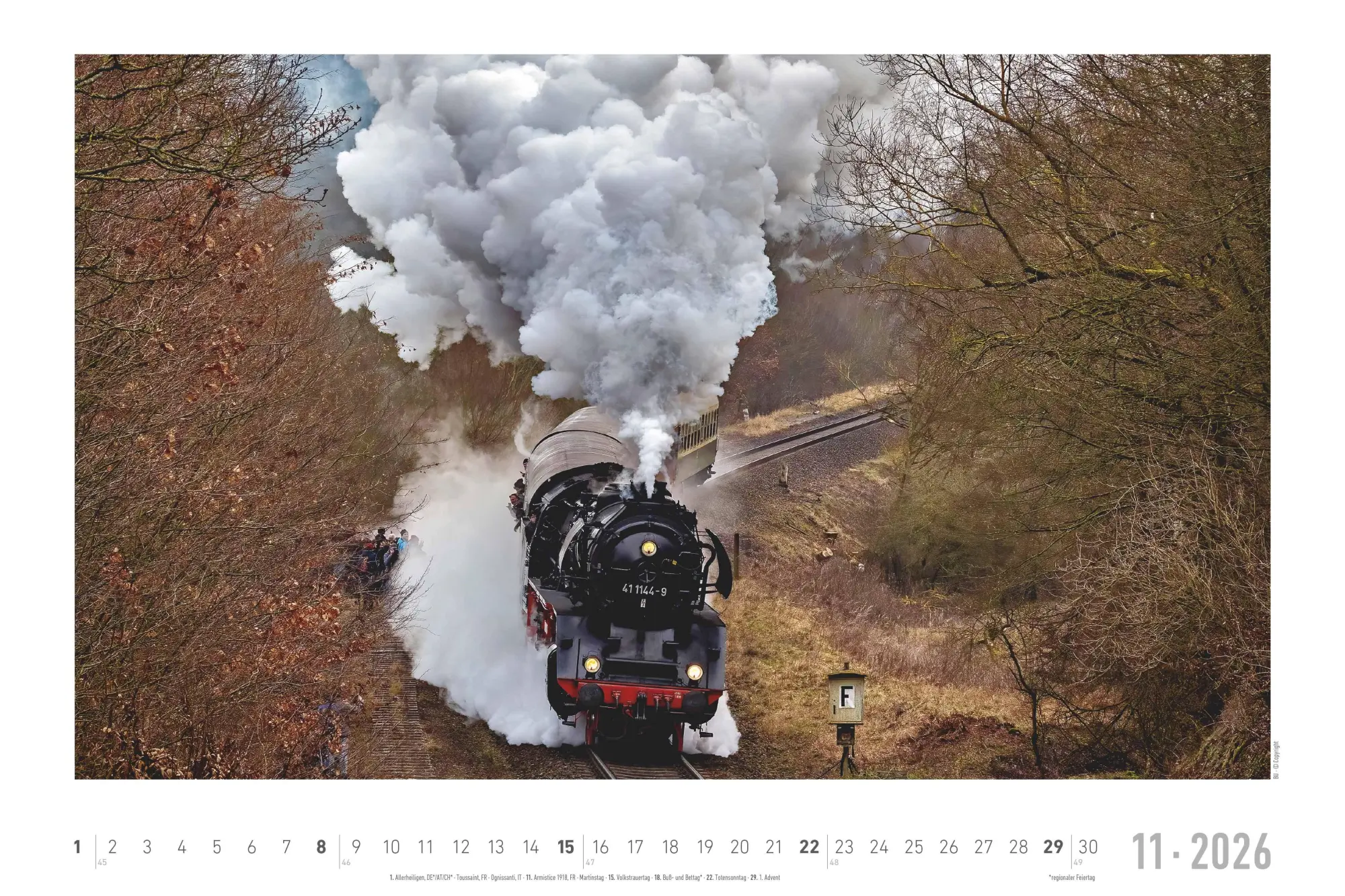 Bild: 4069095007369 | Faszinierende Dampfloks 2026 - Bildkalender 49,5x33 cm | Steam Engines