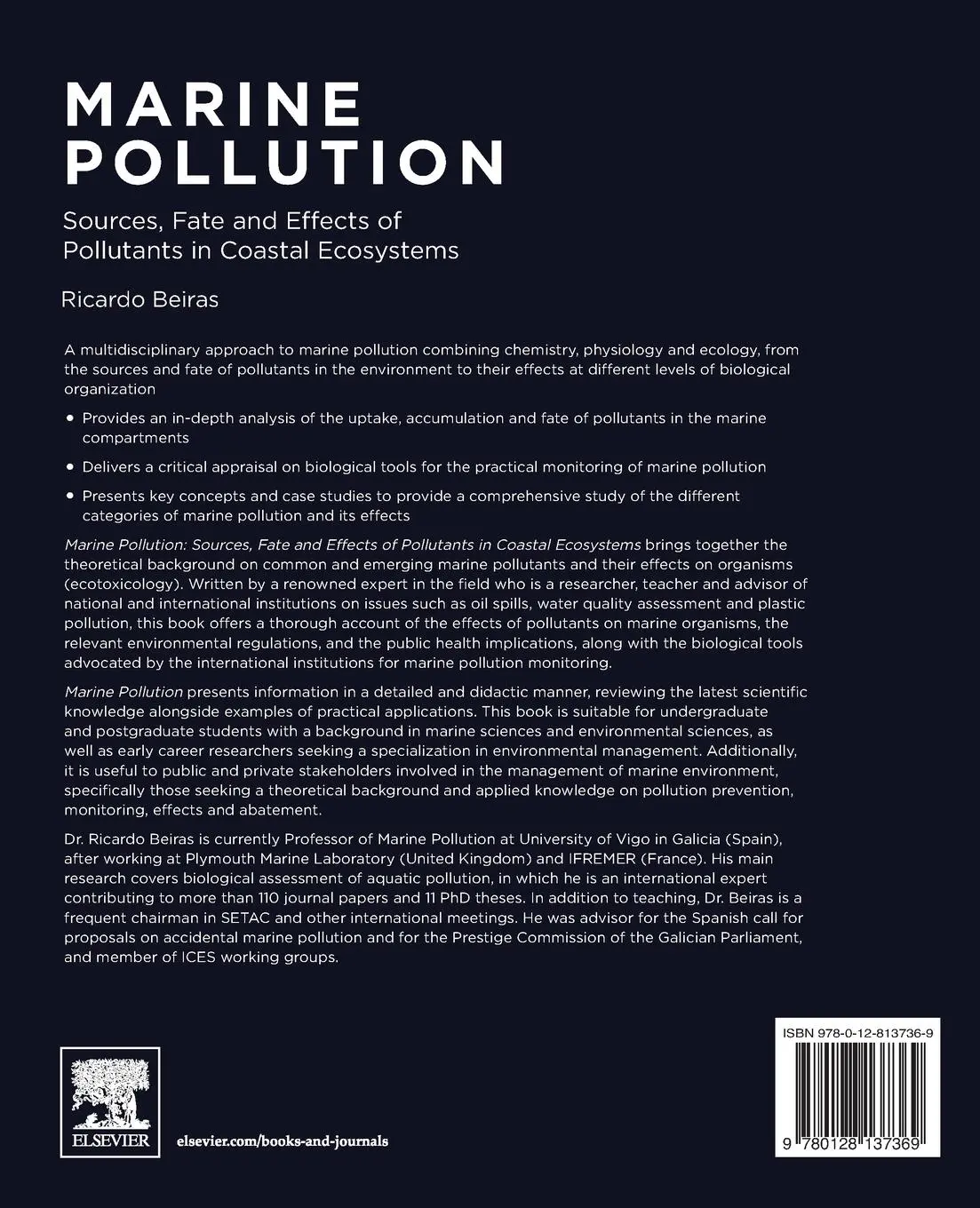 Rückseite: 9780128137369 | Marine Pollution | Ricardo Beiras | Taschenbuch | Englisch | 2018