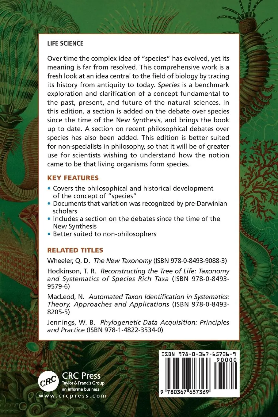 Rückseite: 9780367657369 | Species | The Evolution of the Idea, Second Edition | John S. Wilkins