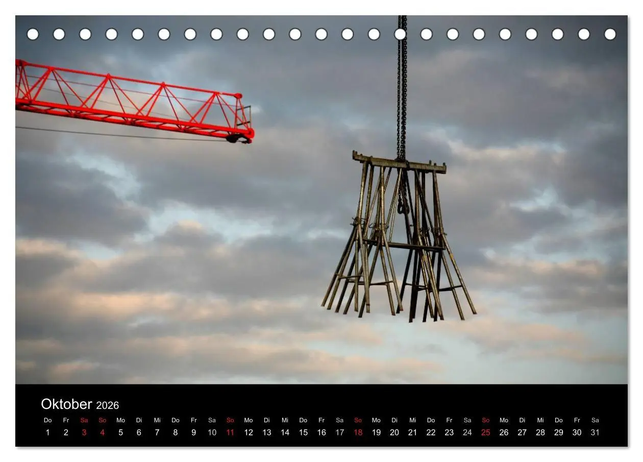 Bild: 9783516227369 | Baustellen (Tischkalender 2026 DIN A5 quer), CALVENDO Monatskalender