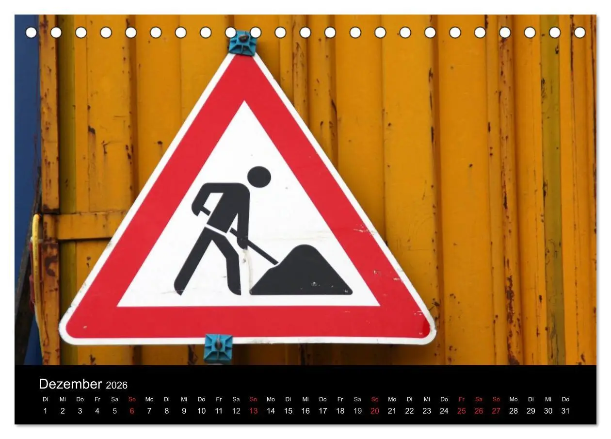 Bild: 9783516227369 | Baustellen (Tischkalender 2026 DIN A5 quer), CALVENDO Monatskalender