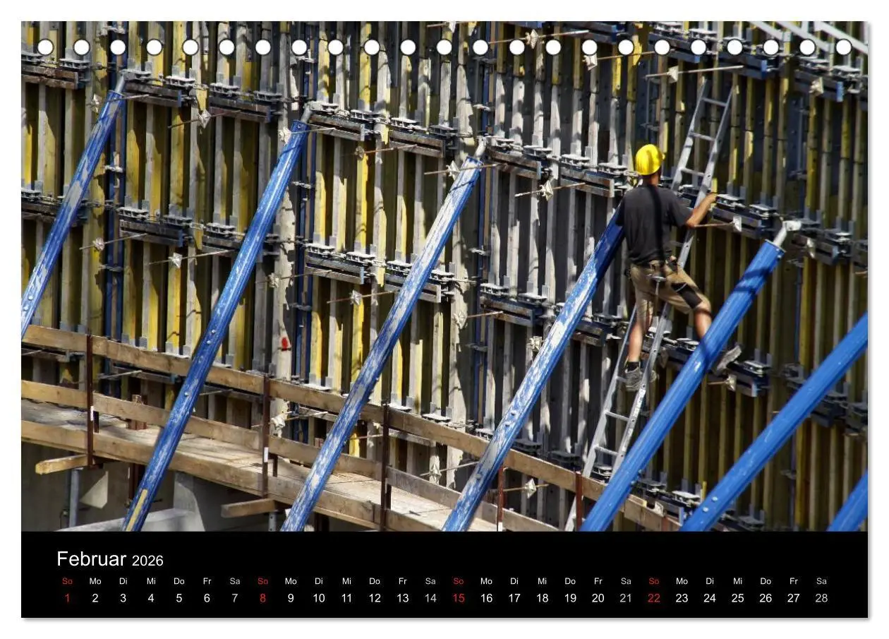 Bild: 9783516227369 | Baustellen (Tischkalender 2026 DIN A5 quer), CALVENDO Monatskalender