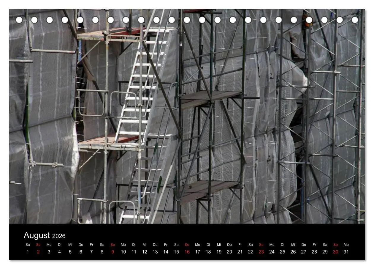 Bild: 9783516227369 | Baustellen (Tischkalender 2026 DIN A5 quer), CALVENDO Monatskalender