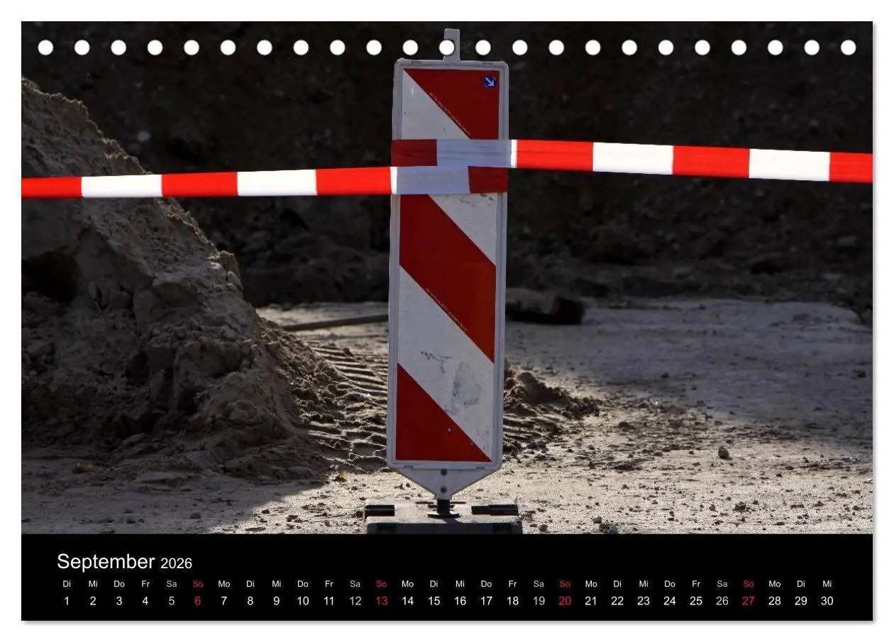 Bild: 9783516227369 | Baustellen (Tischkalender 2026 DIN A5 quer), CALVENDO Monatskalender