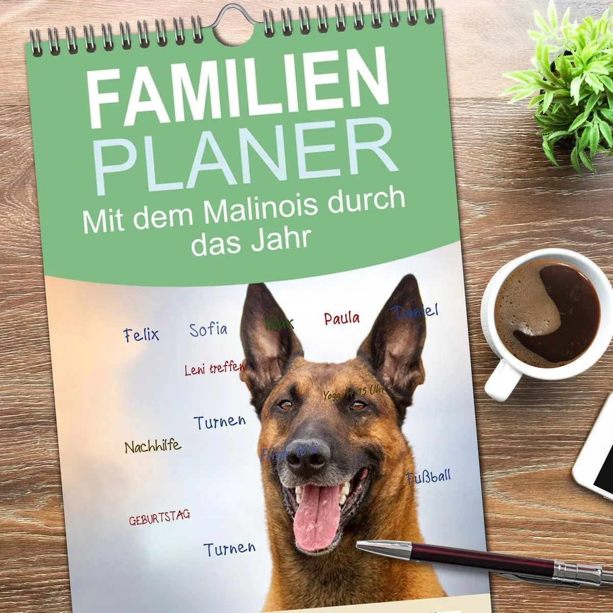 Bild: 9783516607369 | Familienplaner 2026 - Mit dem Malinois durch das Jahr mit 5 Spalten...