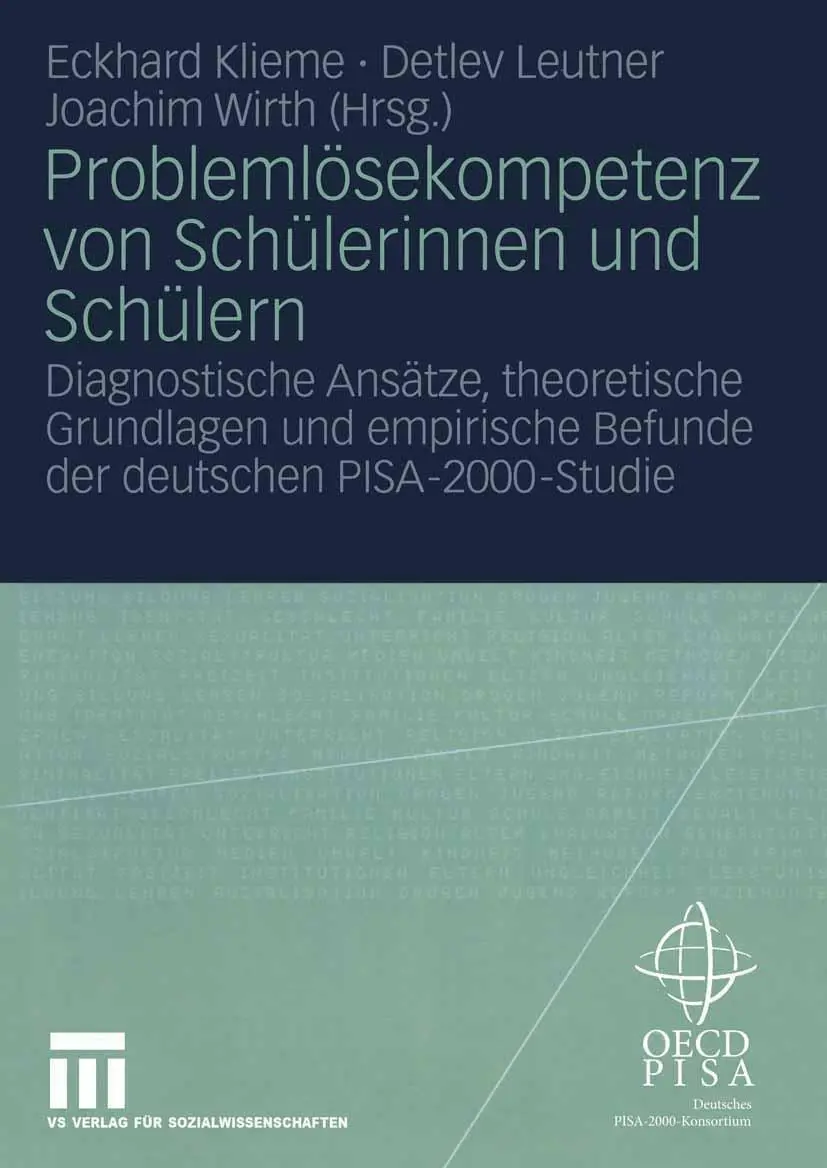 Cover: 9783531147369 | Problemlösekompetenz von Schülerinnen und Schülern | Klieme (u. a.) Cover: 9783531147369 | Problemlösekompetenz von Schülerinnen und Schülern | Klieme (u. a.)