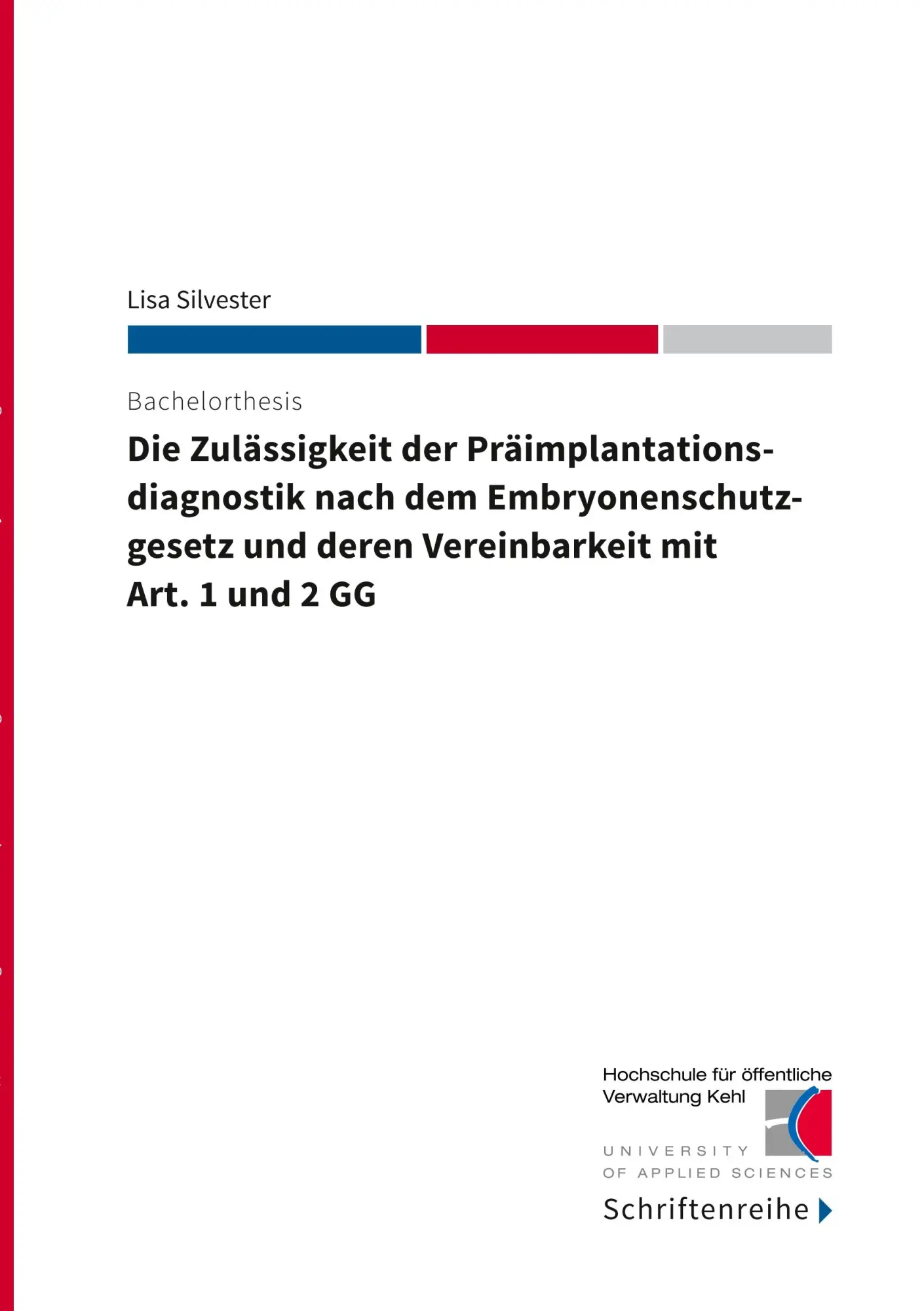 Cover: 9783746077369 | Die Zulässigkeit der Präimplantationsdiagnostik nach dem...