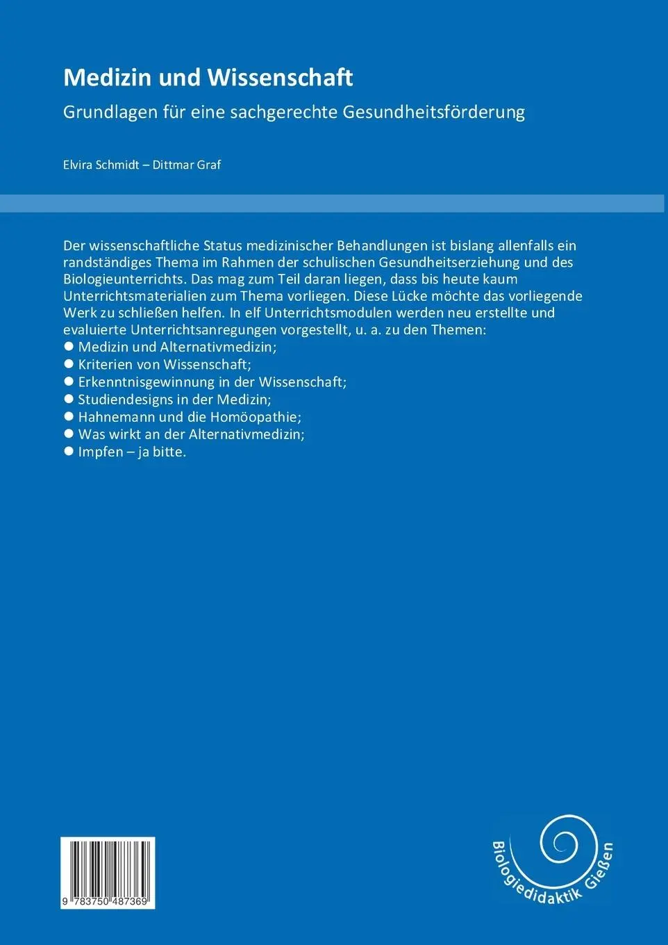 Rückseite: 9783750487369 | Medizin und Wissenschaft | Elvira Schmidt (u. a.) | Taschenbuch | 2020