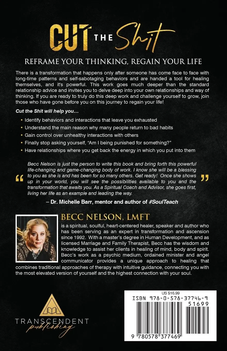 Rückseite: 9780578377469 | Cut the Shit | Reframe Your Thinking, Regain Your Life | Taschenbuch