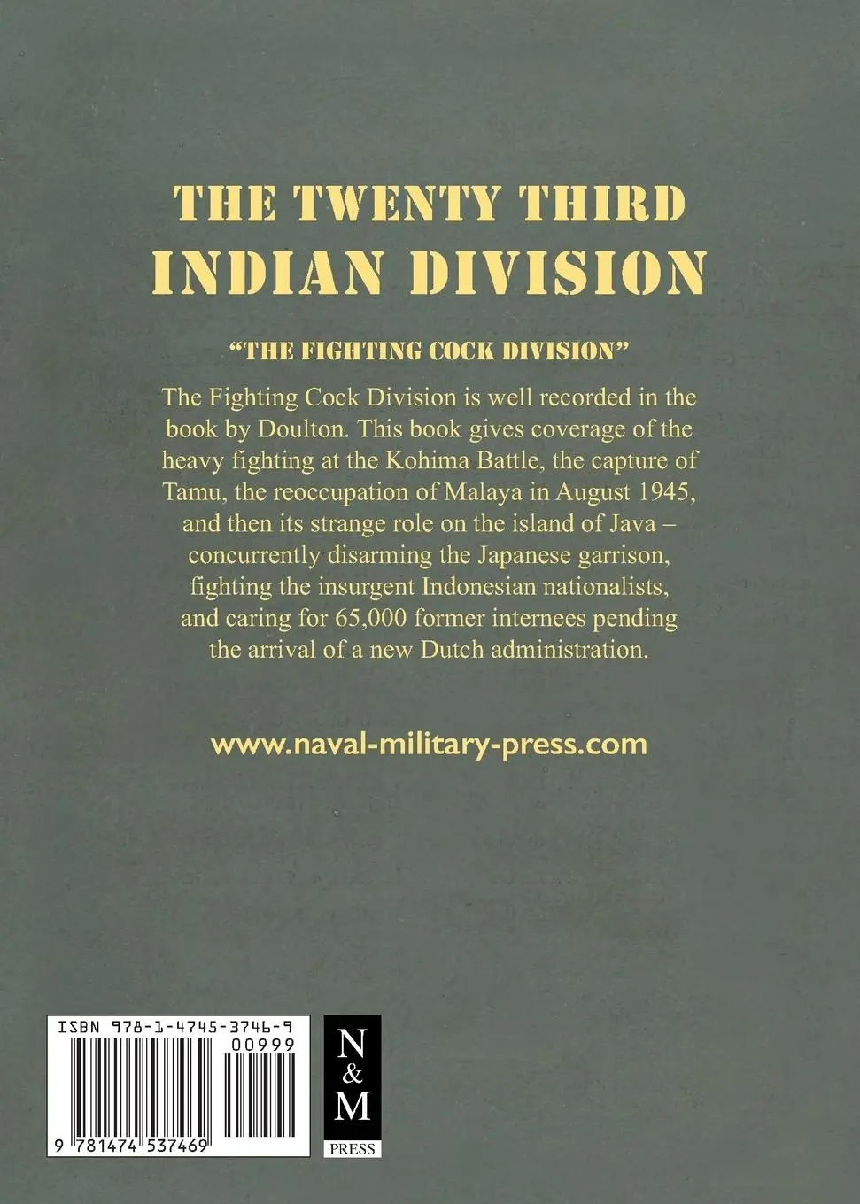 Rückseite: 9781474537469 | THE TWENTY THIRD INDIAN DIVISION | "The Fighting Cock Division" | Buch