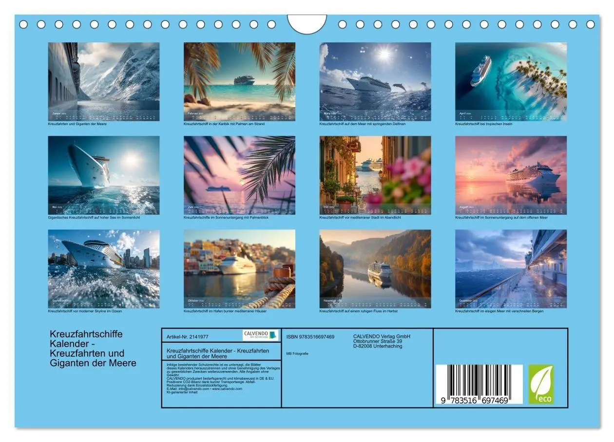 Bild: 9783516697469 | Kreuzfahrtschiffe Kalender - Kreuzfahrten und Giganten der Meere...