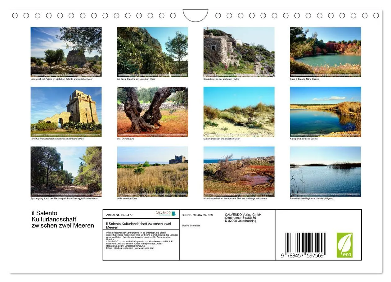 Bild: 9783457597569 | il Salento Kulturlandschaft zwischen zwei Meeren (Wandkalender 2026...