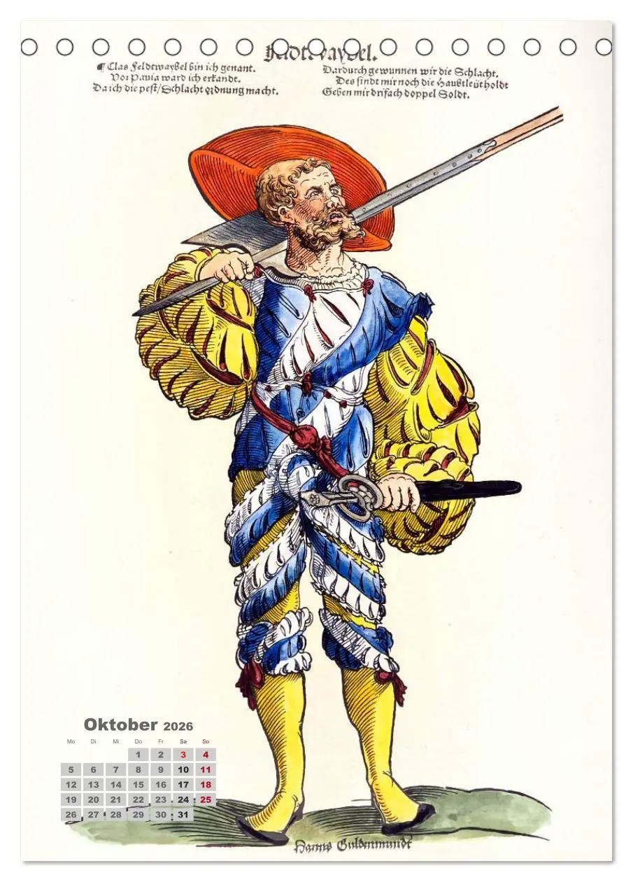 Bild: 9783516447569 | Landsknechte und Soldaten: Historische Uniformen (Tischkalender...