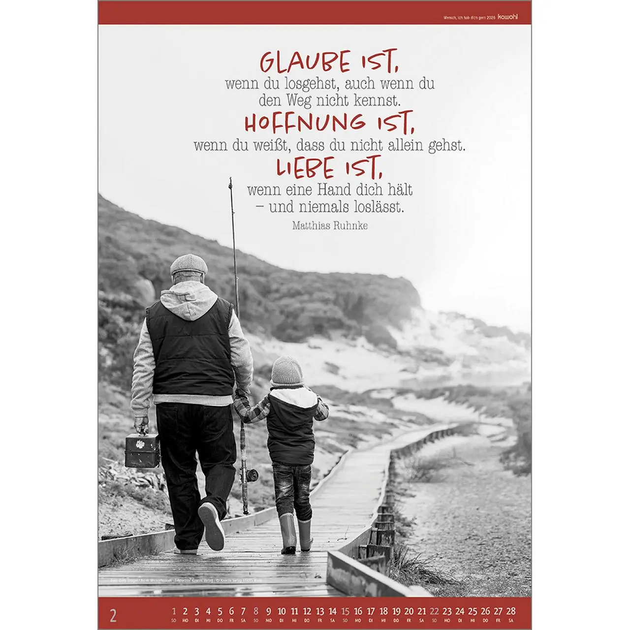 Bild: 9783754807569 | Mensch - ich hab dich gern 2026 | S/W-Kalender | Kalender | 14 S.