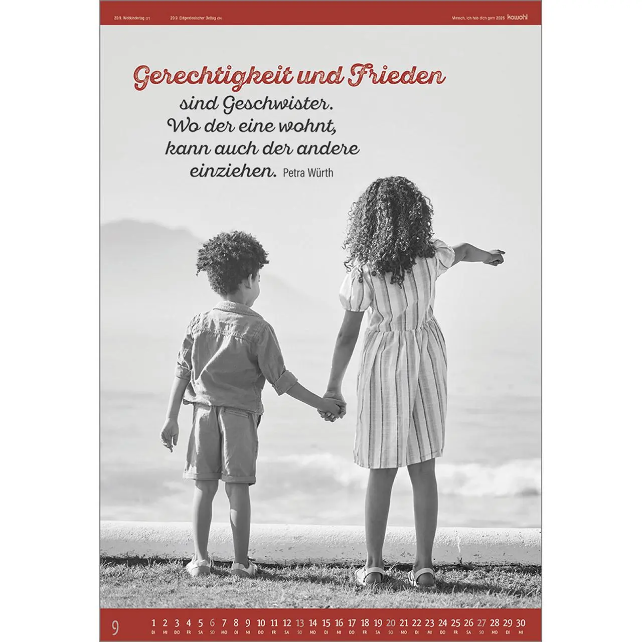 Bild: 9783754807569 | Mensch - ich hab dich gern 2026 | S/W-Kalender | Kalender | 14 S.