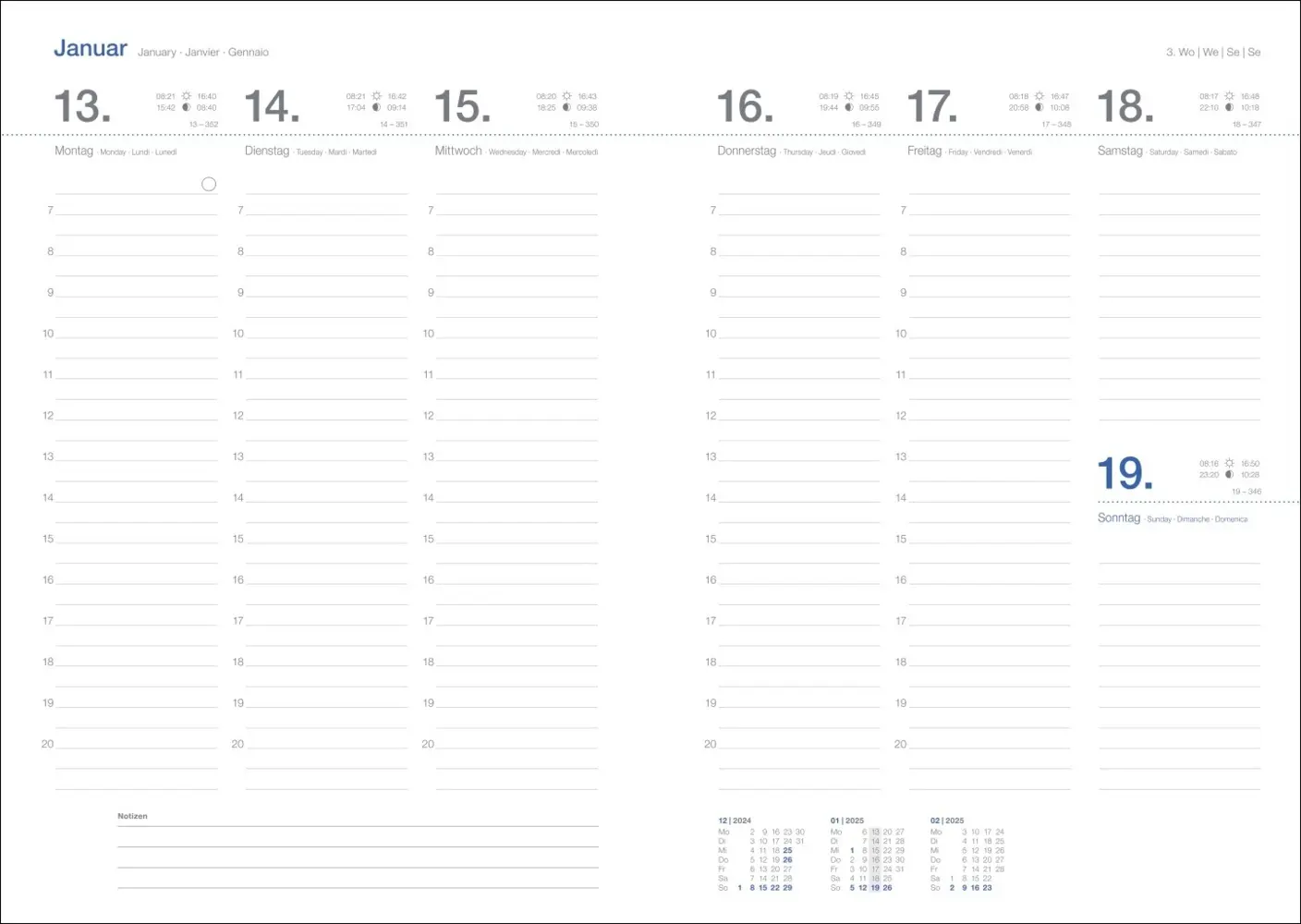 Bild: 9783756407569 | Wochen-Cheftimer A5, schwarz 2025 | Kalender | Deutsch | 2025 | Heye