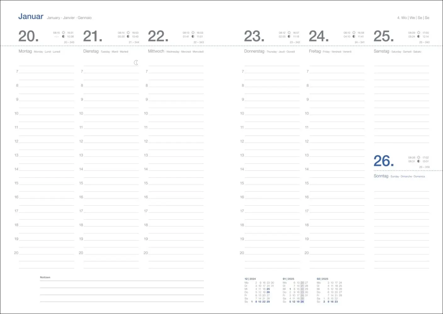 Bild: 9783756407569 | Wochen-Cheftimer A5, schwarz 2025 | Kalender | Deutsch | 2025 | Heye