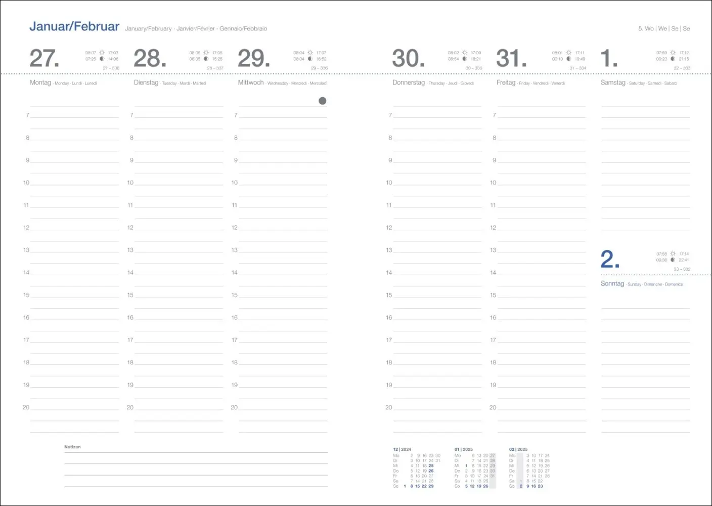 Bild: 9783756407569 | Wochen-Cheftimer A5, schwarz 2025 | Kalender | Deutsch | 2025 | Heye
