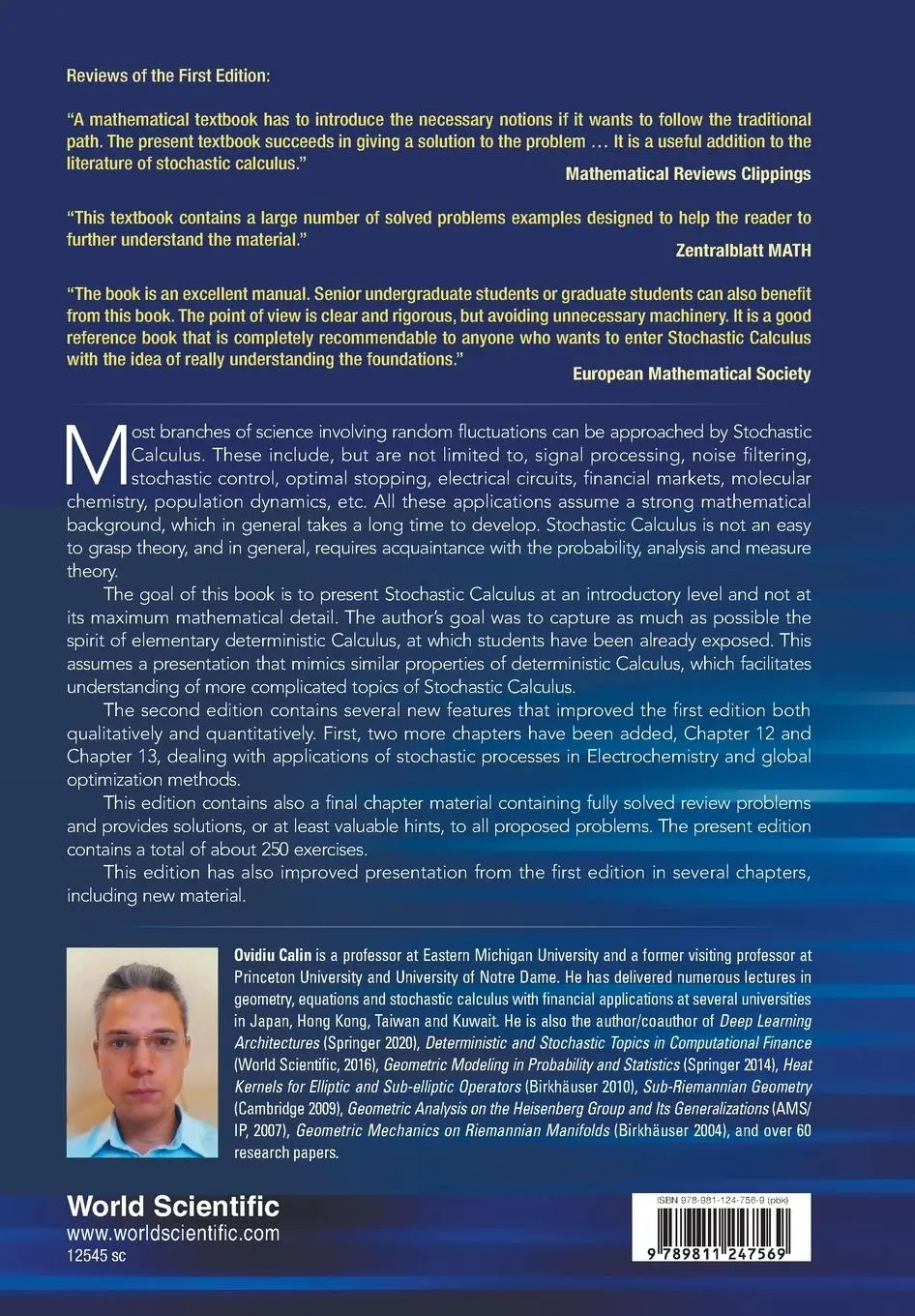 Rückseite: 9789811247569 | INFORM INTRO STOCH CAL (2ND ED) | Ovidiu Calin | Taschenbuch | 2021
