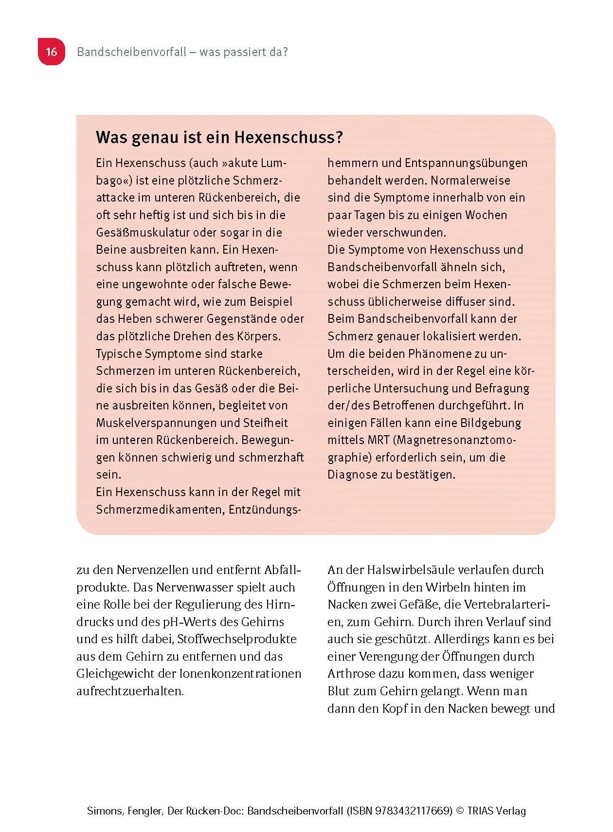 Bild: 9783432117669 | Der Rücken-Doc: Bandscheibenvorfall | Patrick Simons (u. a.) | Buch