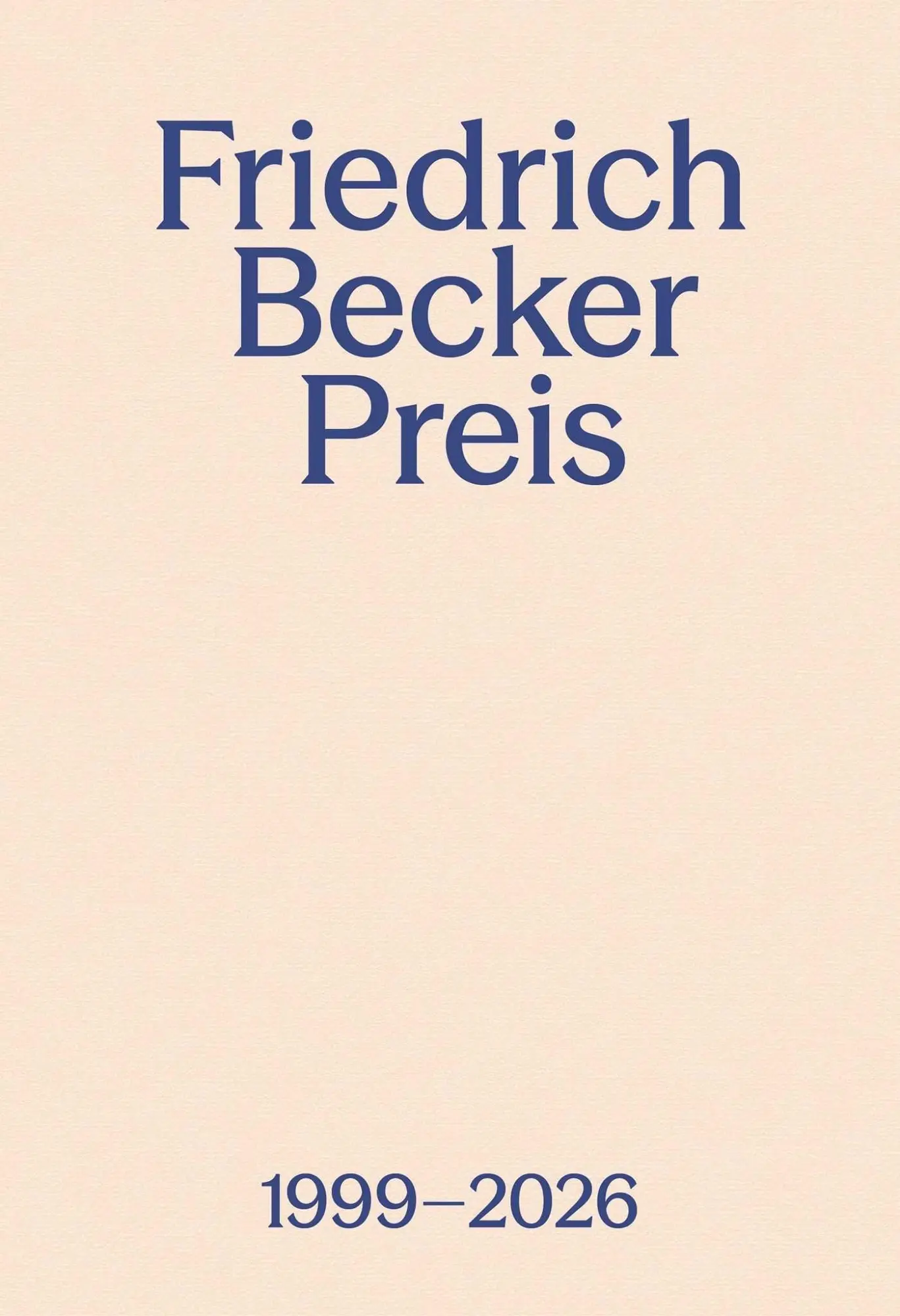 Friedrich Becker Preis 1999-2026