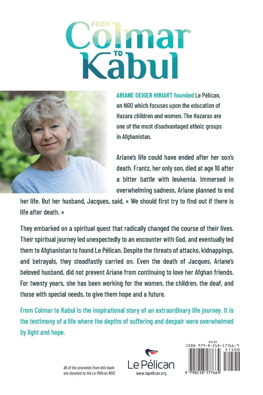 Rückseite: 9798218177669 | From Colmar to Kabul | A Journey from Tragedy to Hope | Hiriart | Buch