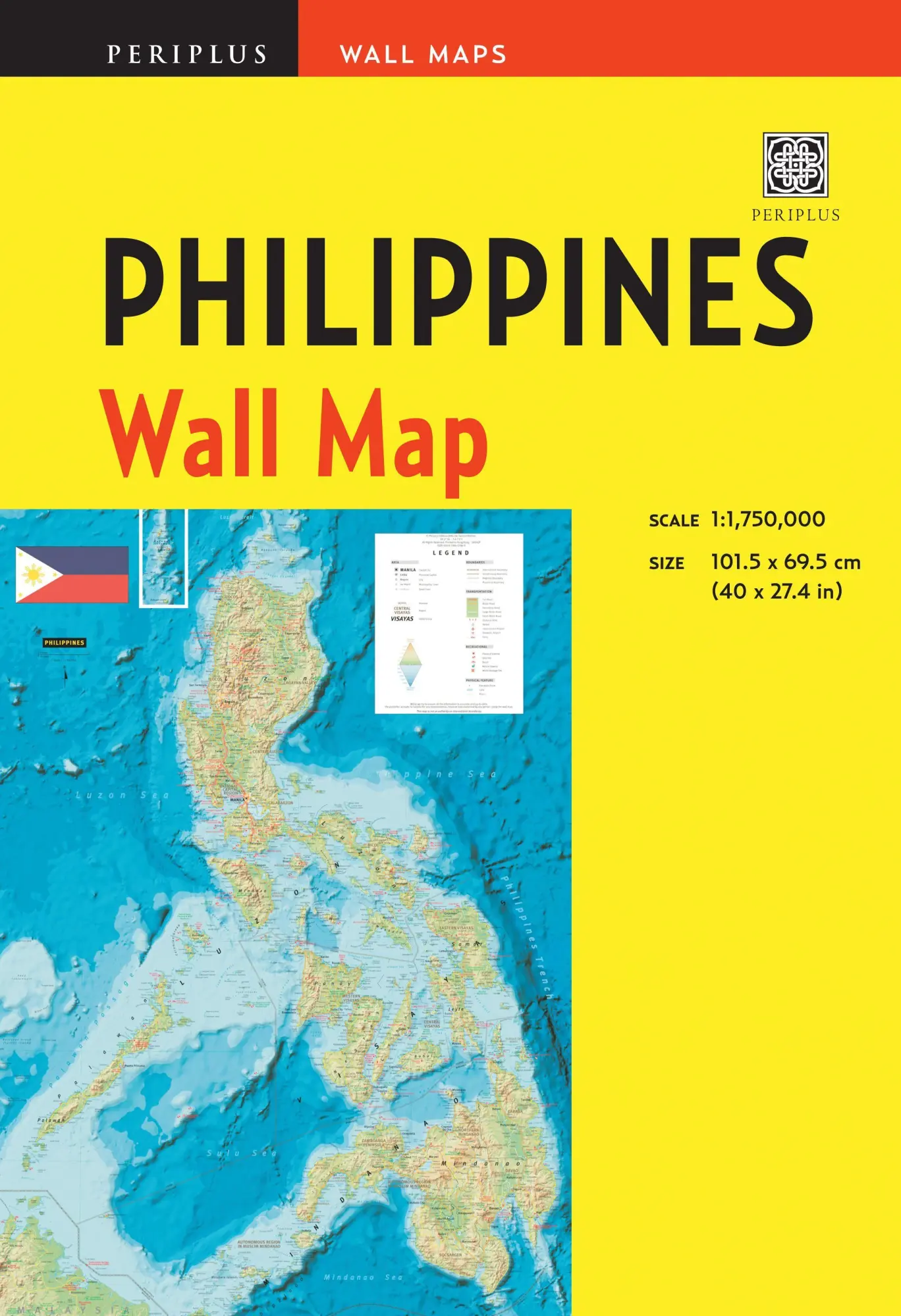 Cover: 9780794607869 | Philippines Wall Map Second Edition | Periplus Editors | (Land-)Karte