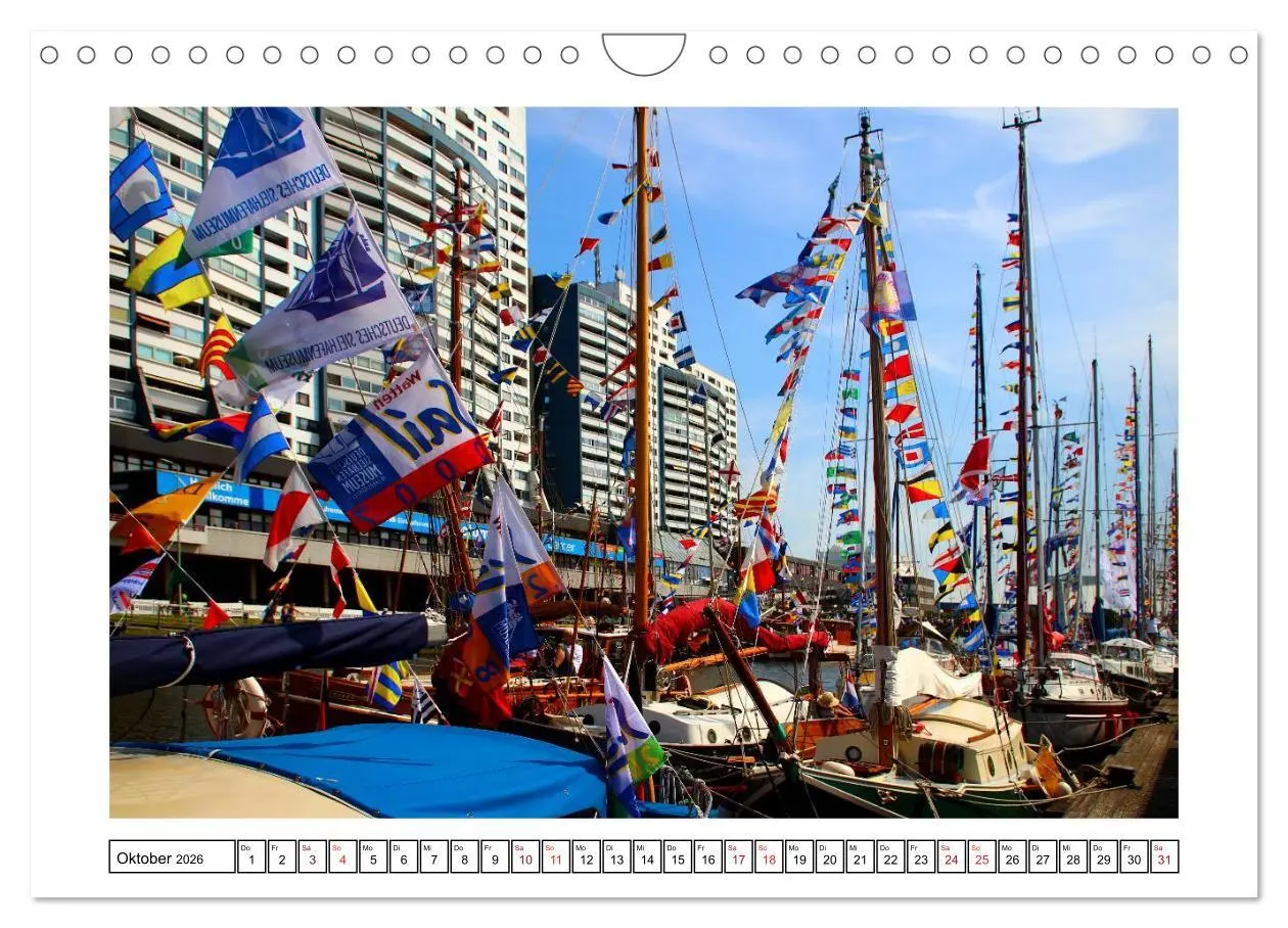 Bild: 9783516037869 | Windjammer - Bremerhaven (Wandkalender 2026 DIN A4 quer), CALVENDO...