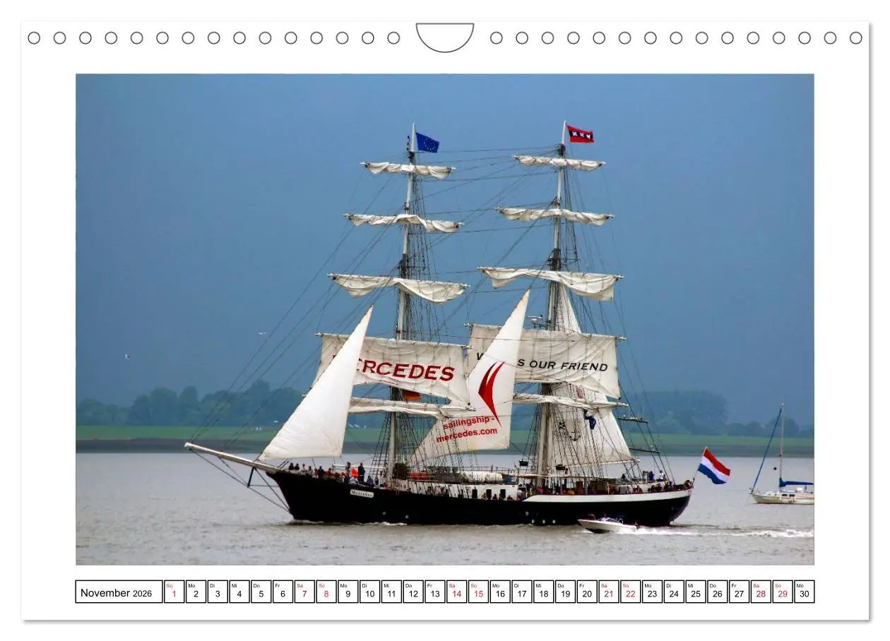 Bild: 9783516037869 | Windjammer - Bremerhaven (Wandkalender 2026 DIN A4 quer), CALVENDO...