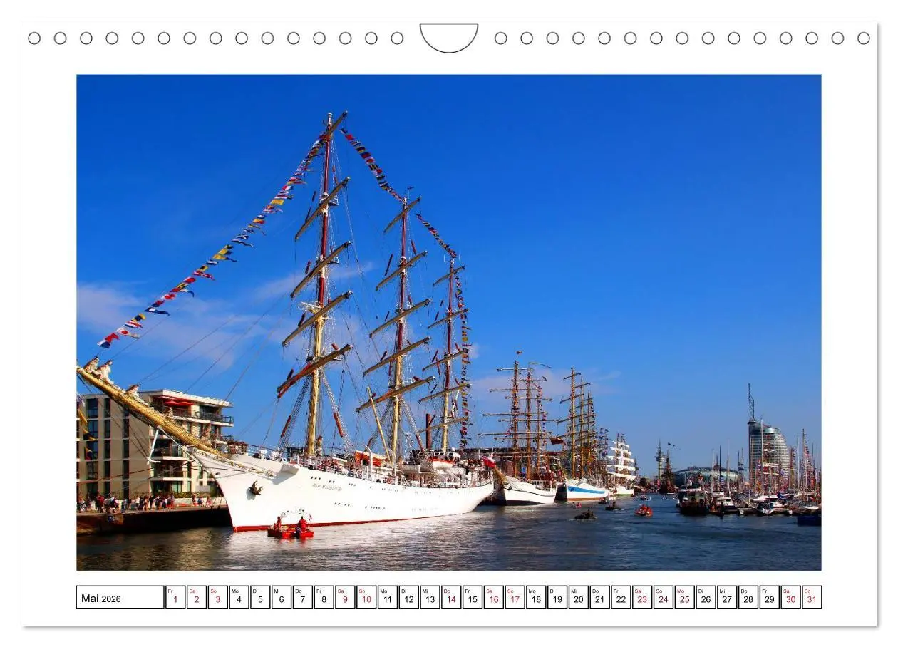 Bild: 9783516037869 | Windjammer - Bremerhaven (Wandkalender 2026 DIN A4 quer), CALVENDO...