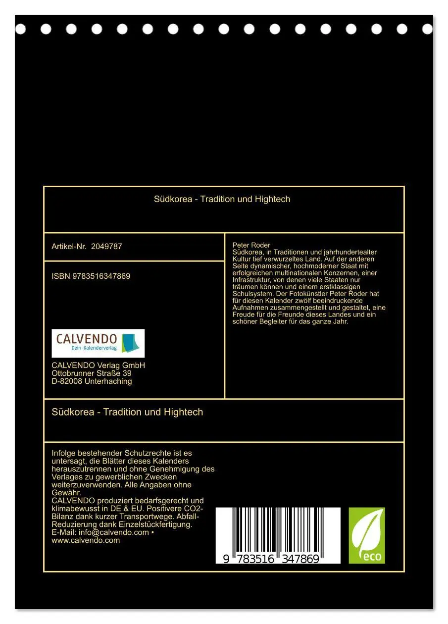 Bild: 9783516347869 | Südkorea - Tradition und Hightech (Tischkalender 2026 DIN A5 hoch),...