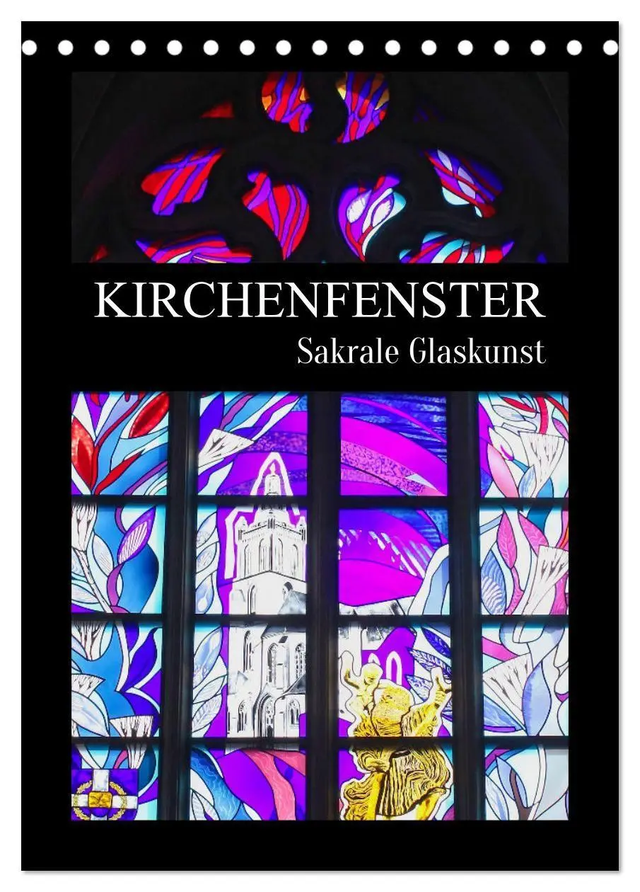 Cover: 9783569507869 | Kirchenfenster - Sakrale Glaskunst (Tischkalender 2027 DIN A5...