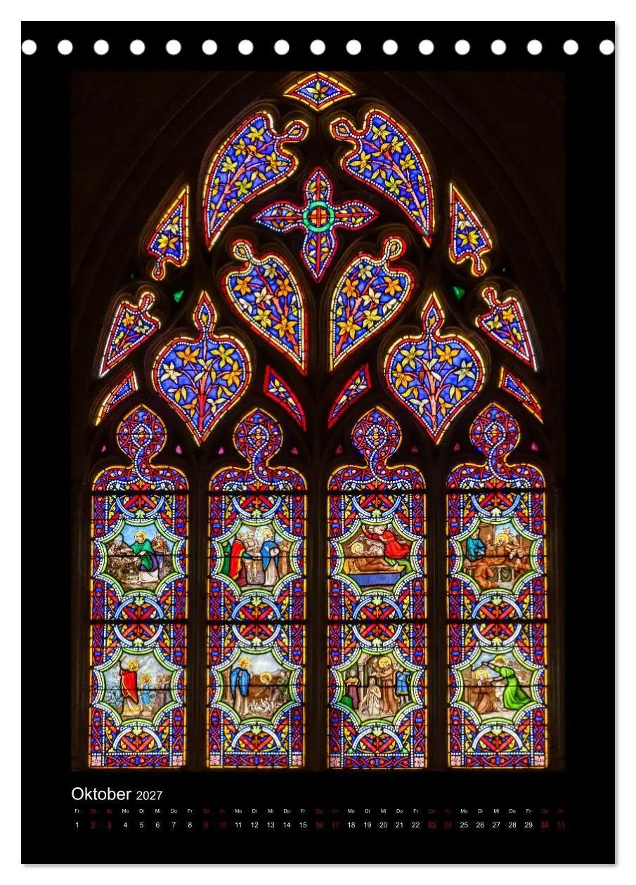 Bild: 9783569507869 | Kirchenfenster - Sakrale Glaskunst (Tischkalender 2027 DIN A5...