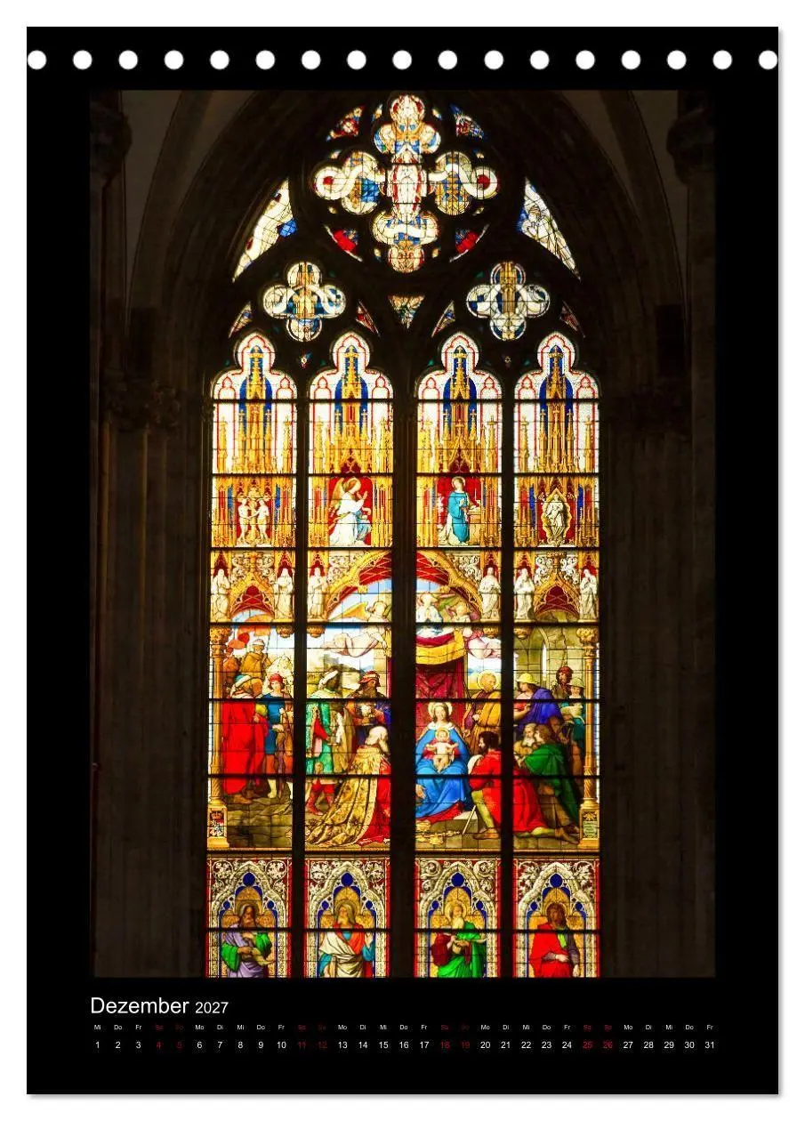 Bild: 9783569507869 | Kirchenfenster - Sakrale Glaskunst (Tischkalender 2027 DIN A5...