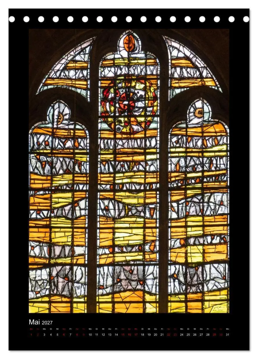 Bild: 9783569507869 | Kirchenfenster - Sakrale Glaskunst (Tischkalender 2027 DIN A5...
