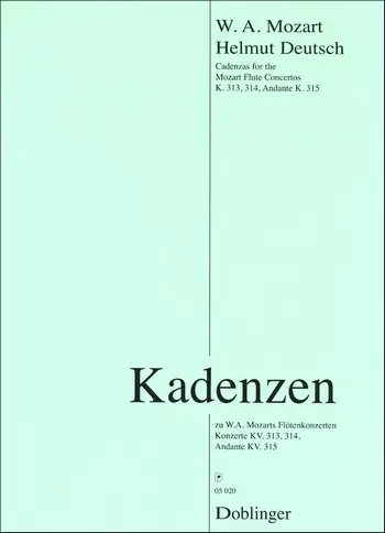 Cover: 9790012177869 | Kadenzen zu Mozarts Flötenkonzerten KV313, KV314 und Andante KV315