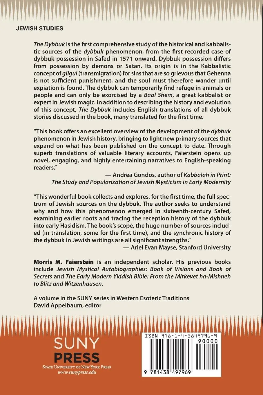 Rückseite: 9781438497969 | The Dybbuk | Its Origins and History | Morris M. Faierstein | Buch