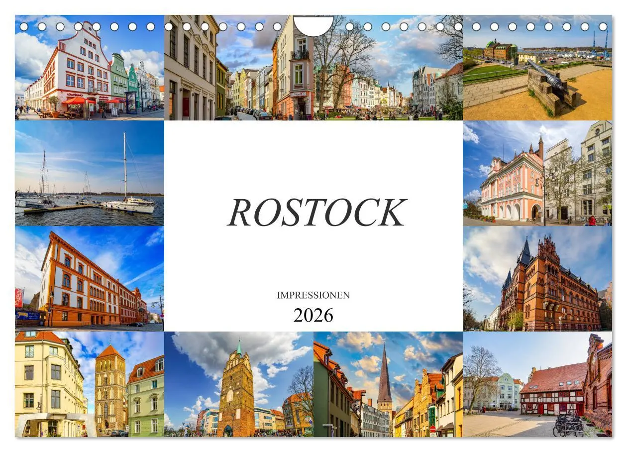 Cover: 9783457797969 | Rostock Impressionen (Wandkalender 2026 DIN A4 quer), CALVENDO...