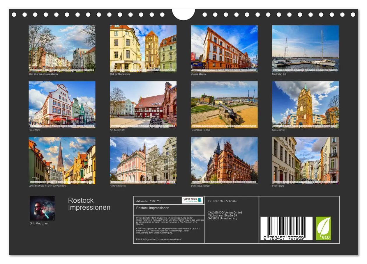 Bild: 9783457797969 | Rostock Impressionen (Wandkalender 2026 DIN A4 quer), CALVENDO...