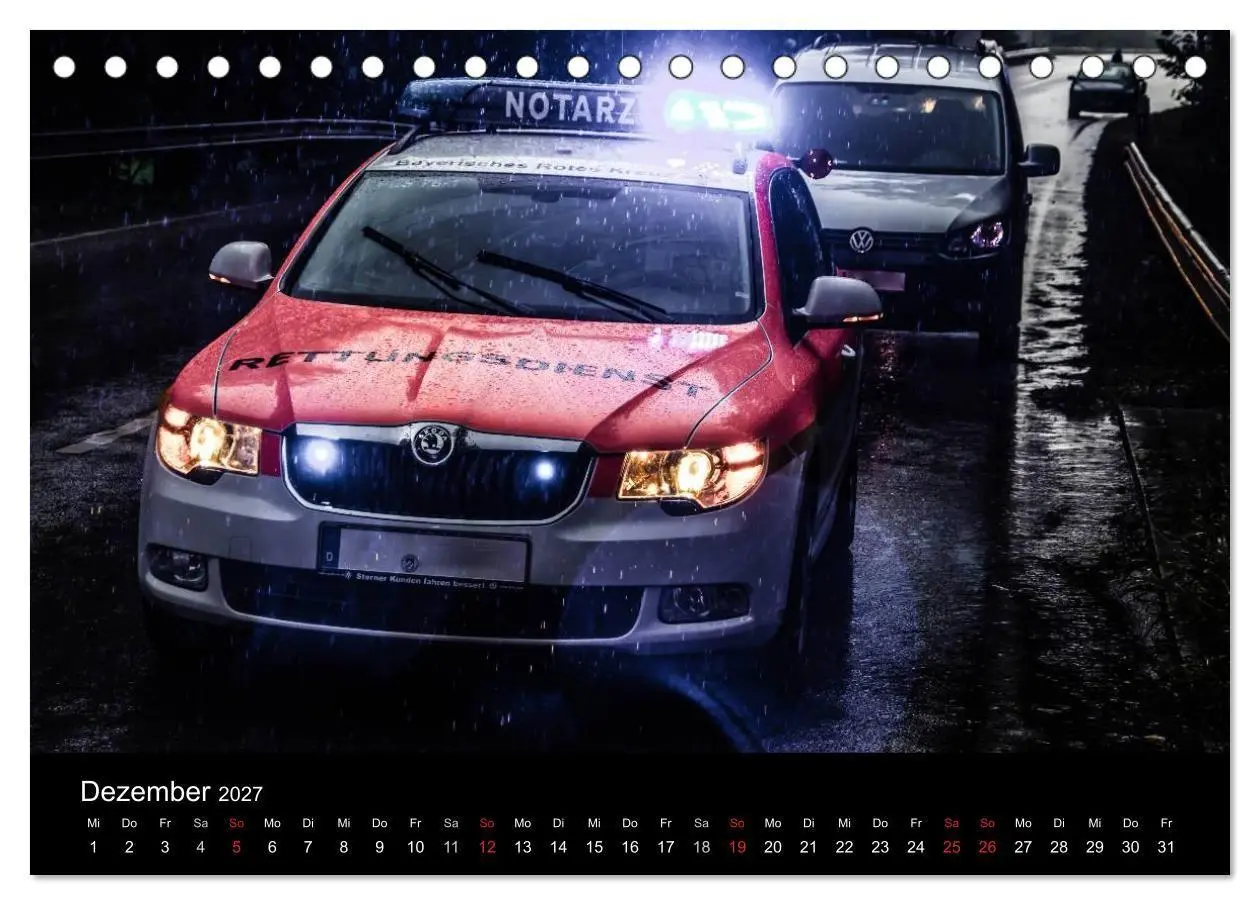 Bild: 9783594177969 | Einsatzfahrzeuge - Bayern (Tischkalender 2027 DIN A5 quer),...