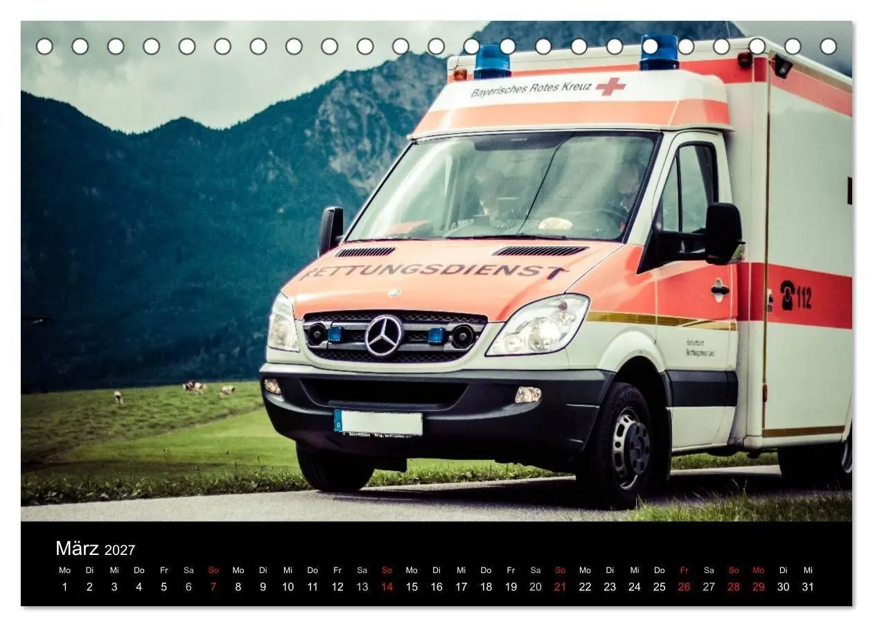 Bild: 9783594177969 | Einsatzfahrzeuge - Bayern (Tischkalender 2027 DIN A5 quer),...