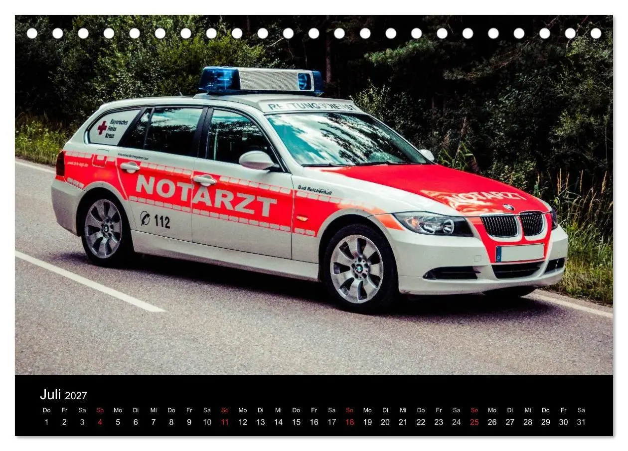 Bild: 9783594177969 | Einsatzfahrzeuge - Bayern (Tischkalender 2027 DIN A5 quer),...