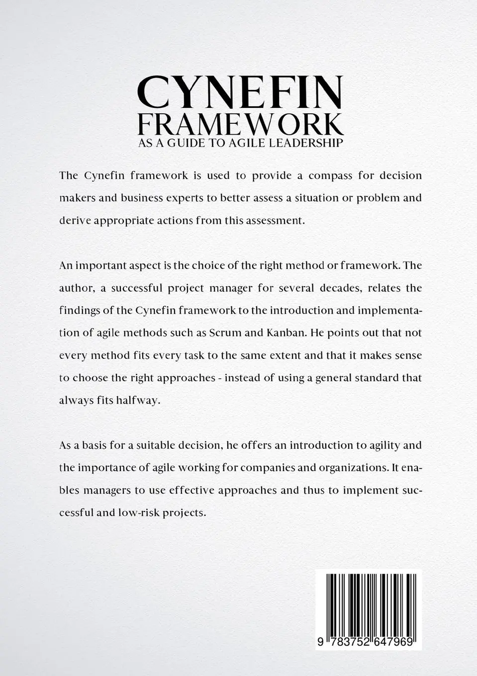 Rückseite: 9783752647969 | Cynefin-Framework as a Guide to Agile Leadership | Charles E. Stuart