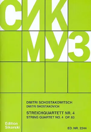 Cover: 9790003017969 | Streichquartett Nr. 4 | Dimitri Shostakovich | Stimmensatz