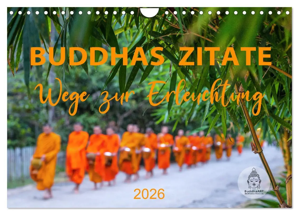 Cover: 9783457378069 | Buddhas Zitate Wege zur Erleuchtung (Wandkalender 2026 DIN A4...