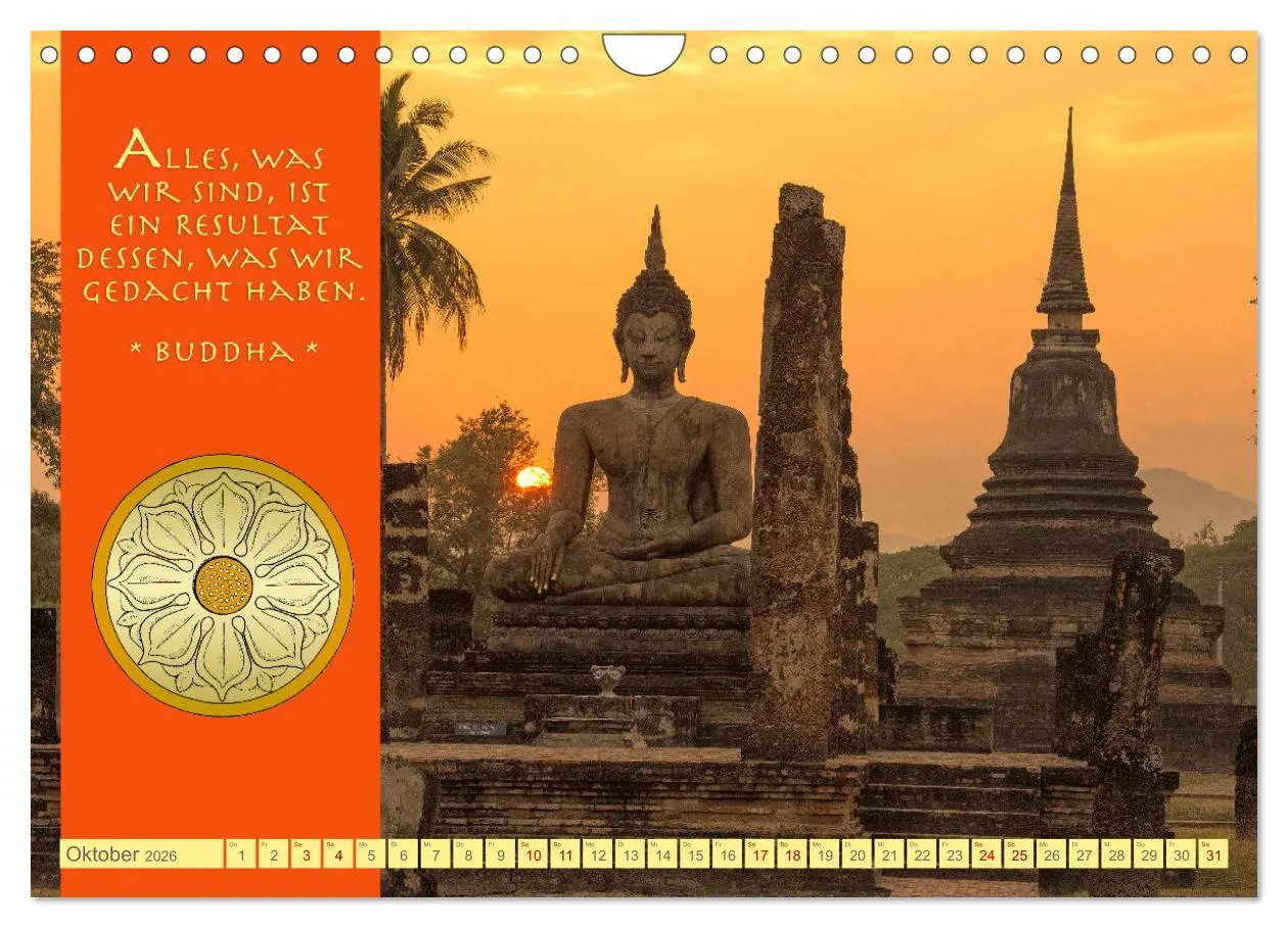 Bild: 9783457378069 | Buddhas Zitate Wege zur Erleuchtung (Wandkalender 2026 DIN A4...