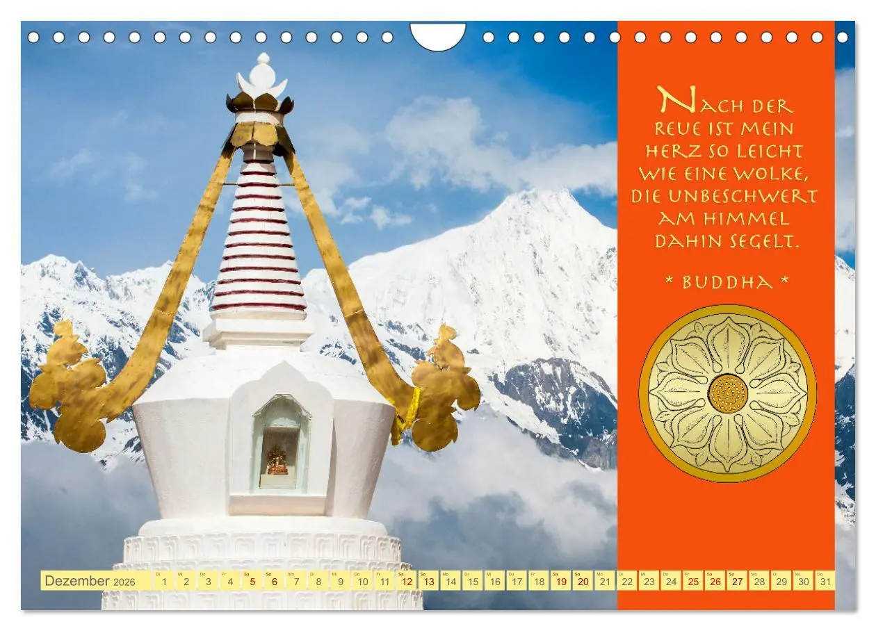 Bild: 9783457378069 | Buddhas Zitate Wege zur Erleuchtung (Wandkalender 2026 DIN A4...