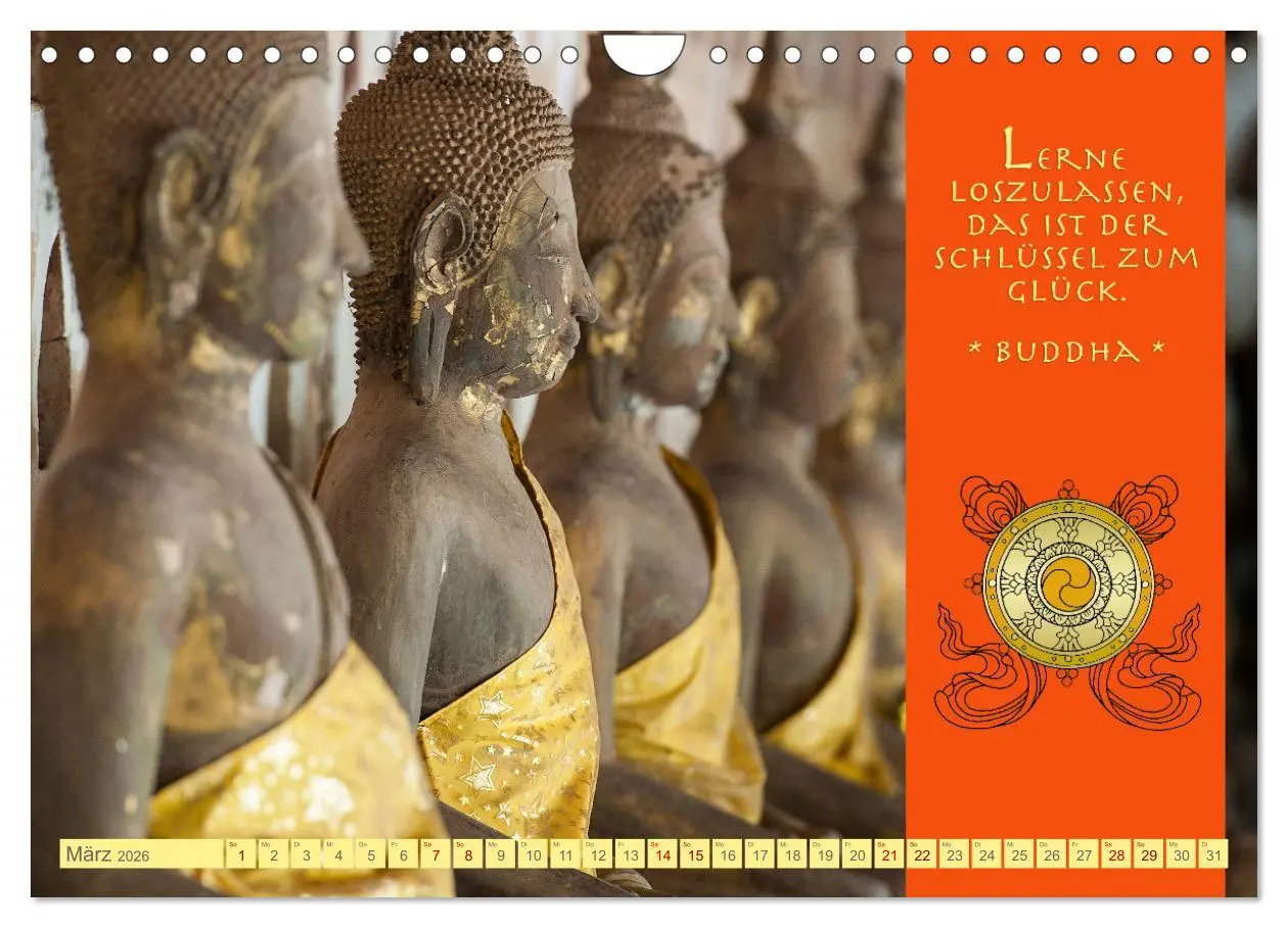 Bild: 9783457378069 | Buddhas Zitate Wege zur Erleuchtung (Wandkalender 2026 DIN A4...