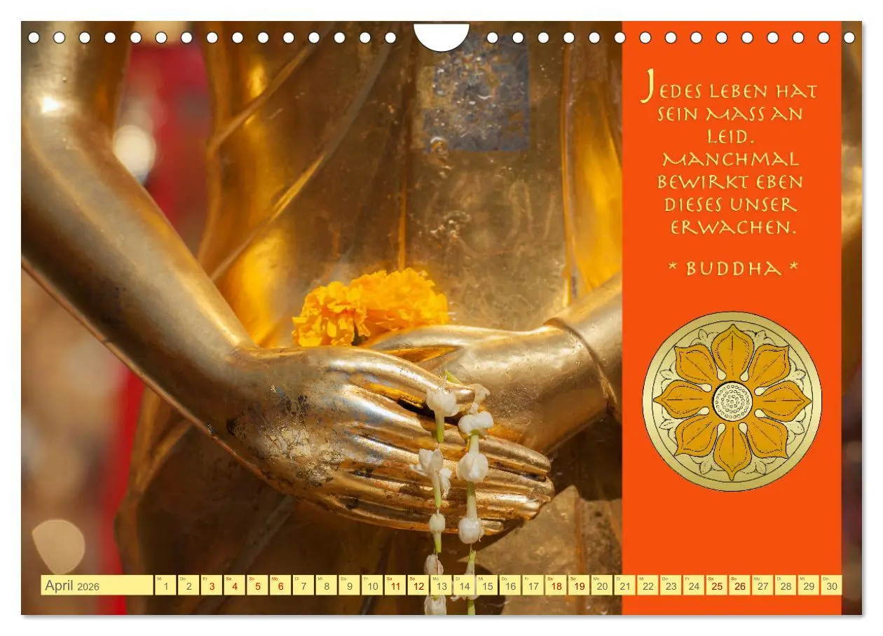 Bild: 9783457378069 | Buddhas Zitate Wege zur Erleuchtung (Wandkalender 2026 DIN A4...