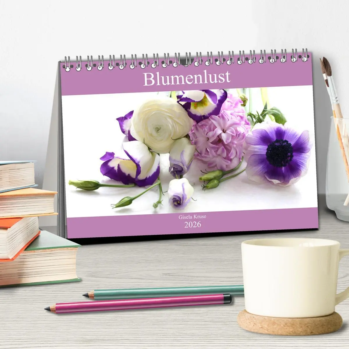 Bild: 9783457828069 | Blumenlust (Tischkalender 2026 DIN A5 quer), CALVENDO Monatskalender